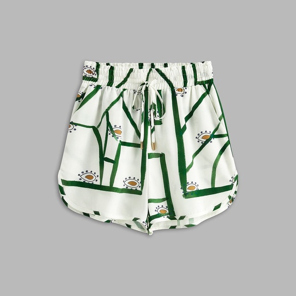 Commense print drawstring short set - Picture 6 of 9